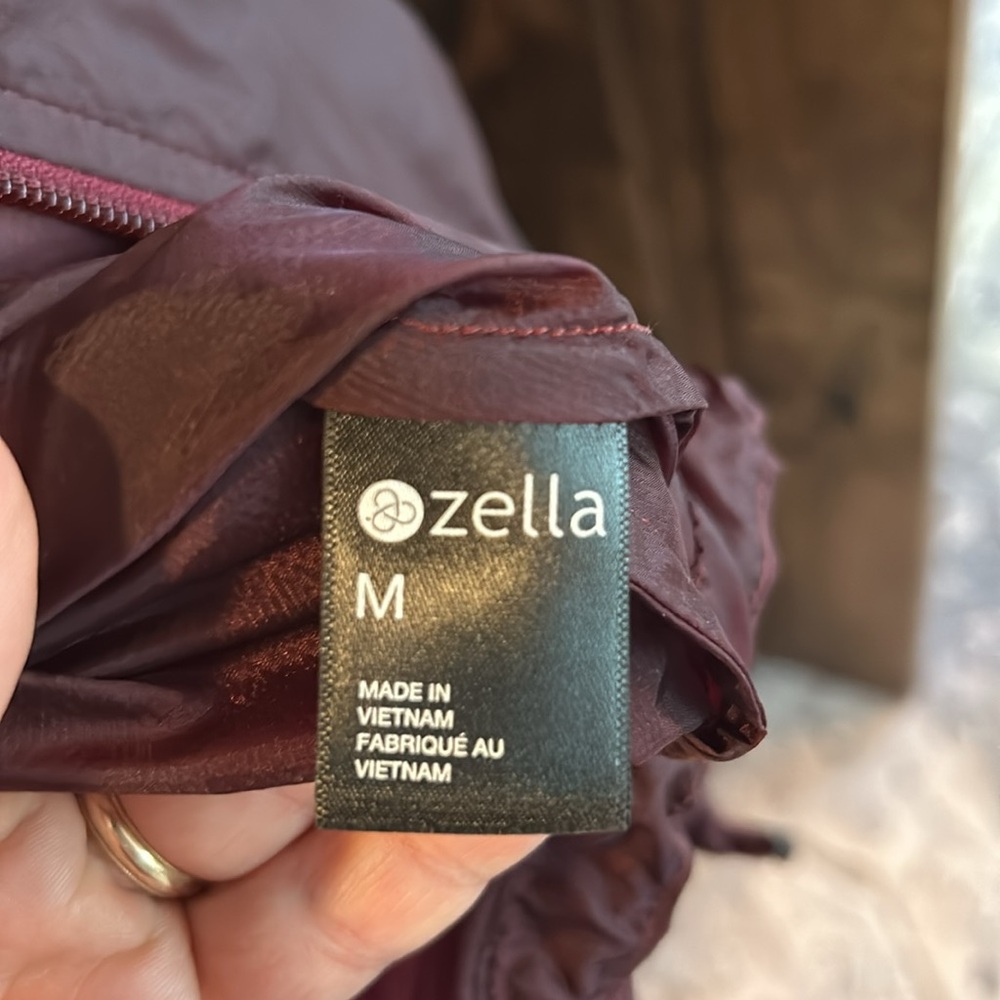 Lightweight Burgundy Hooded Windbreaker Jacket - Picture 3 of 4